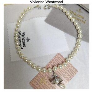 Vivienne Westwood Pink Enamel Pearl Orb Earrings